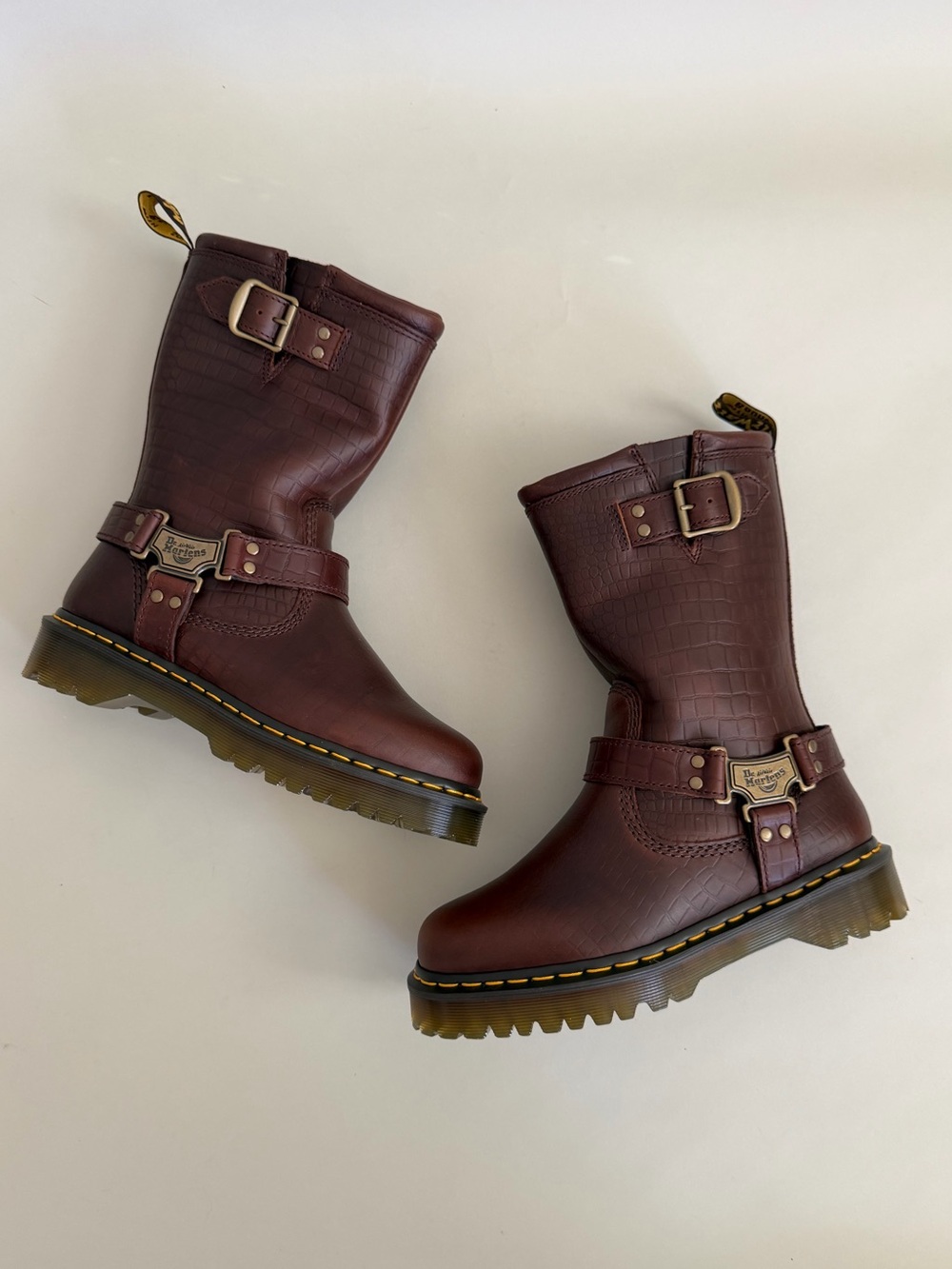 DR. MARTENS Anistone Hi Biker Boots - Picture 3 of 10
